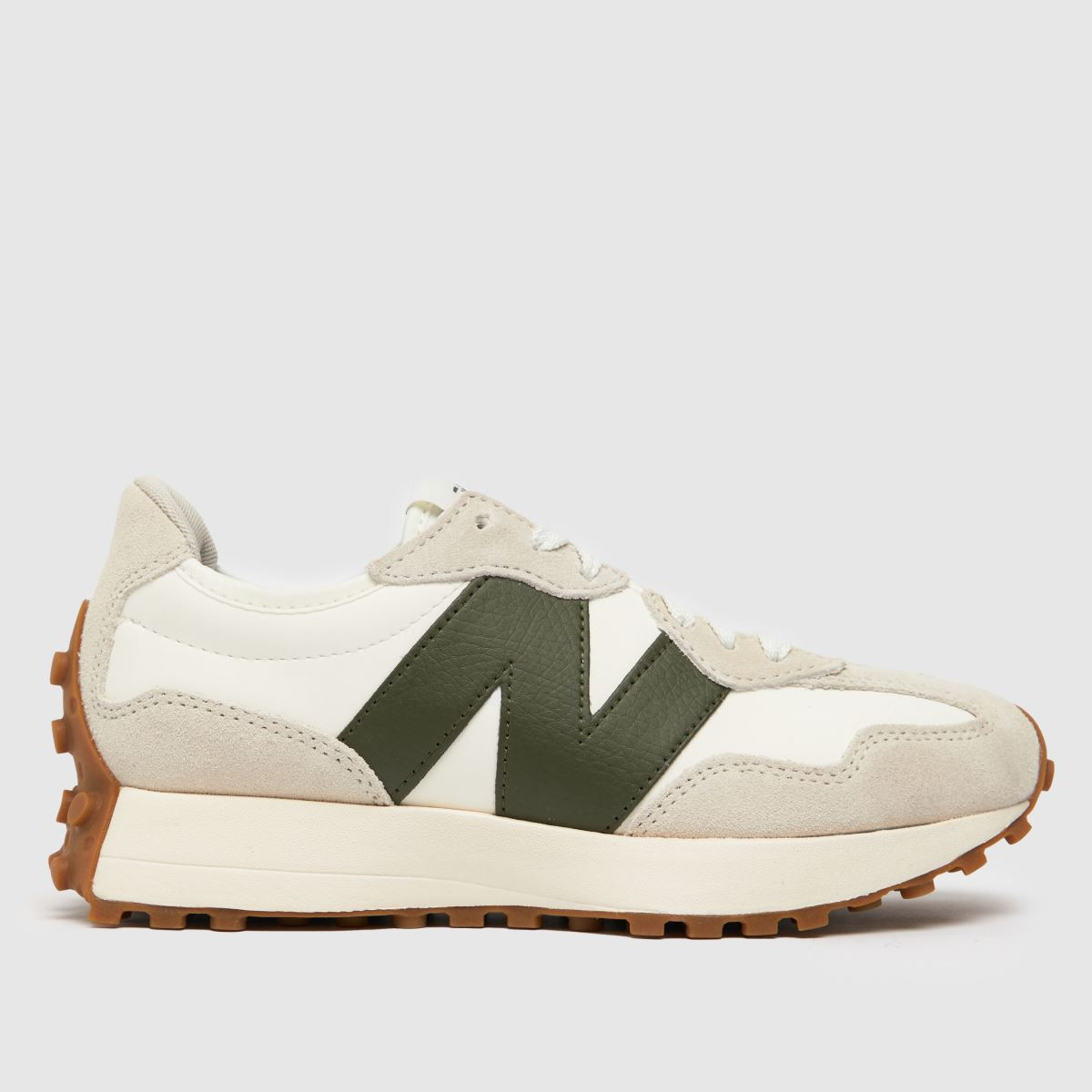New Balance green & stone 327 trainers | Schuh