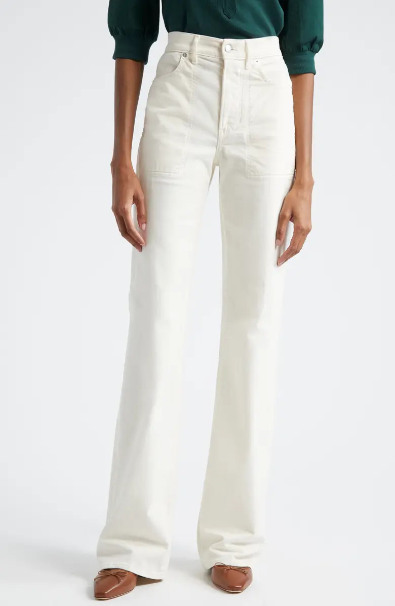 Veronica Beard Crosbie High Waist Cotton Corduroy Wide Leg Pants | Nordstrom | Nordstrom