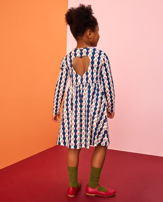 Girls' Cherry Wallpaper Heart-Back Skater Dress with Pockets - Size Toddler 3 by Hanna Andersson | Hanna Andersson