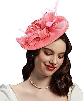 Cizoe Kentucky Derby Feather Fascinator Headbands Wedding Hair Clip Tea Party Hat for Women | Amazon (US)