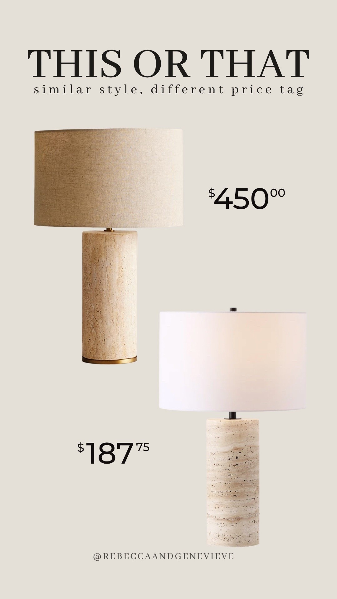 Similar style, different price tag
-
Table lamp. This or that. Save or splurge. Light fixture 

#LTKHome #LTKFindsUnder100