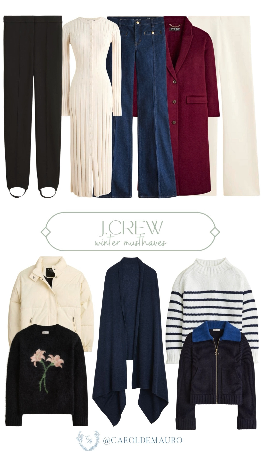 Level up your winter layers! J.Crew really nailed the winter must-haves this year. You’ve got the perfect mix of elevated basics and standout pieces like the cozy sweaters, chic dresses, and stylish pants.

trendy fashion finds, winter style, cozy vibes, knit wear, casual chic, classic look, sweater weather, jackets

#LTKFindsUnder50 #LTKHome #LTKSeasonal
