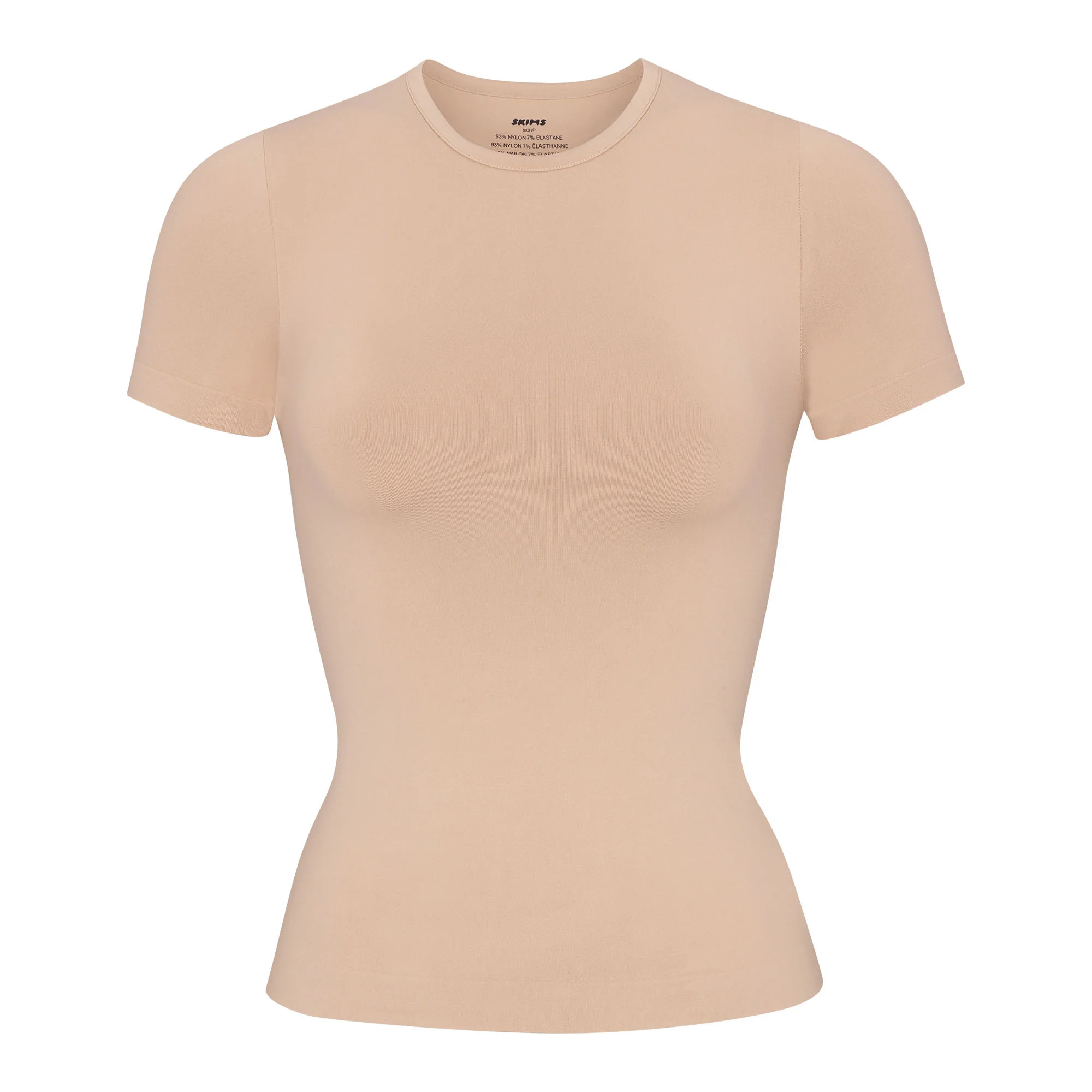 SOFT SMOOTHING SEAMLESS T-SHIRT | CLAY | SKIMS (US)