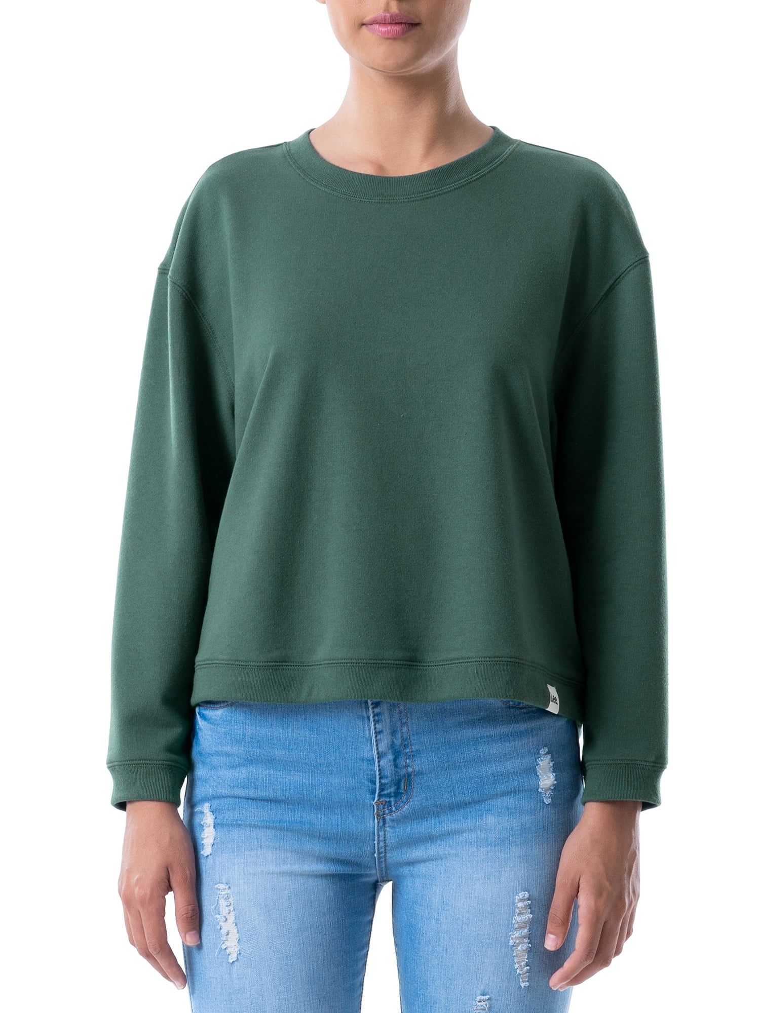 Lee® Women's French Terry Long Sleeve Boxy Pullover Sweatshirt | Walmart (US)