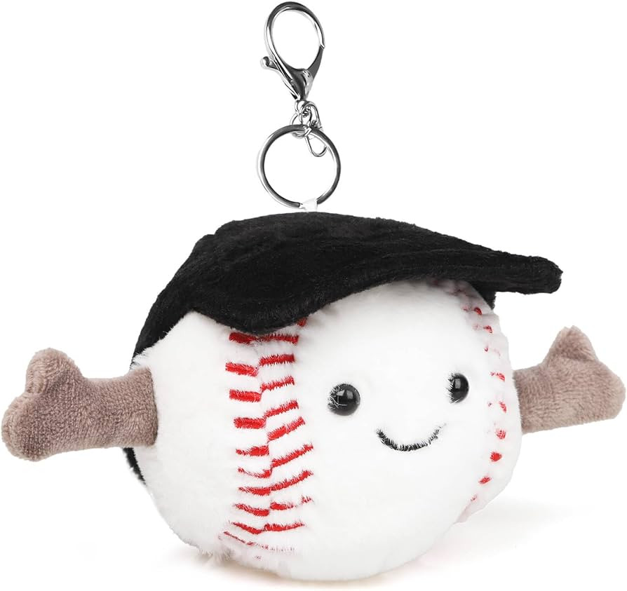 Plush Keychain Cute Baseball Plush Soft Stuffed Keychain Toys Gift for Sports Fans Kawaii Charm f... | Amazon (US)