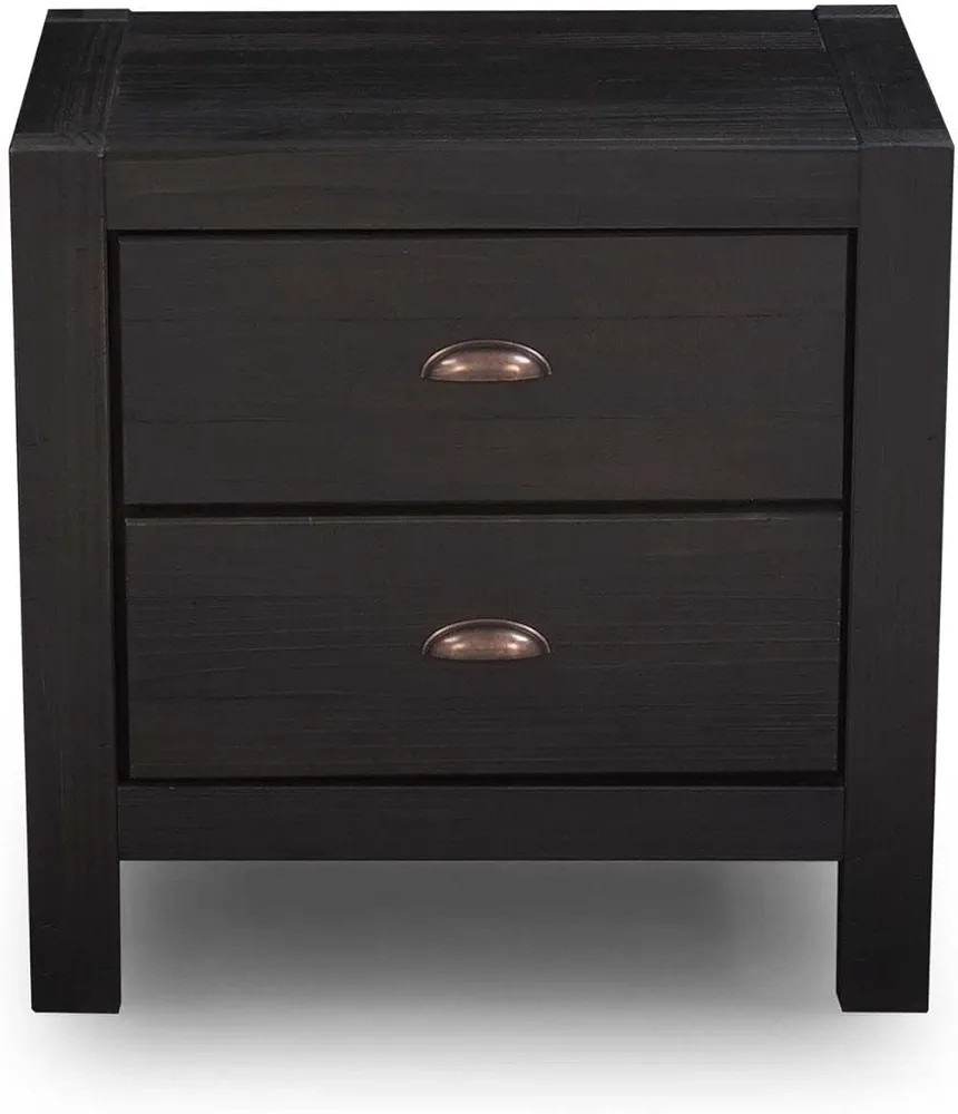 Montauk 2-Drawer Nightstand, Farmhouse Black | Amazon (US)