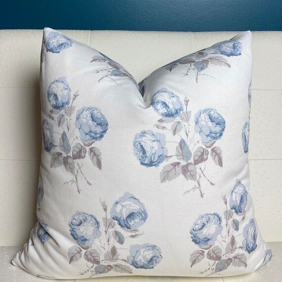 Bowood Union Pillow Cover  Blue Grey Pillow Cover  Blue | Etsy Canada | Etsy (CAD)
