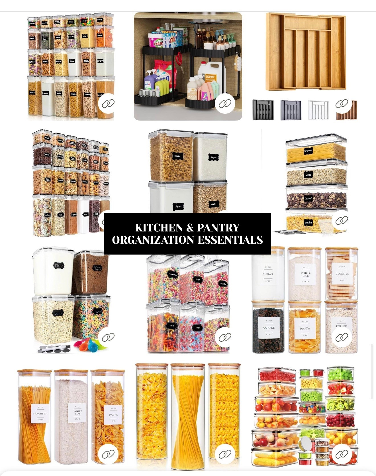 Pantry + Kitchen Storage Essentials | Cannon Collective Co.

When it comes to pantry and kitchen organization, the goal is simple — visibility, function, and systems that are easy to maintain.

These are my go-to food storage pieces that I use across installs to keep kitchens running smoothly and looking clean.

I’m linking my everyday staples in this post:
clear airtight containers for dry goods and bulk storage
stackable bins to maximize pantry space and keep categories together
turntables (lazy susans) for corners and hard-to-reach items
clear drawer organizers for snacks, packets, and smaller items
can organizers to keep everything visible and easy to grab
labels and labeling tools to keep systems consistent

These are the pieces that take a pantry from cluttered to controlled — and keep it that way.

Save this for your next kitchen reset or pantry refresh.

#pantryorganization #kitchenorganization #foodstorage #organizationessentials #homeorganization #declutteryourhome #organizedkitchen #storageideas #amazonfinds #ltkhome #ltkcreator #ltkstyle #everydayorganization #cleanandorganized #resetyourhome

#LTKOver40 #LTKHome