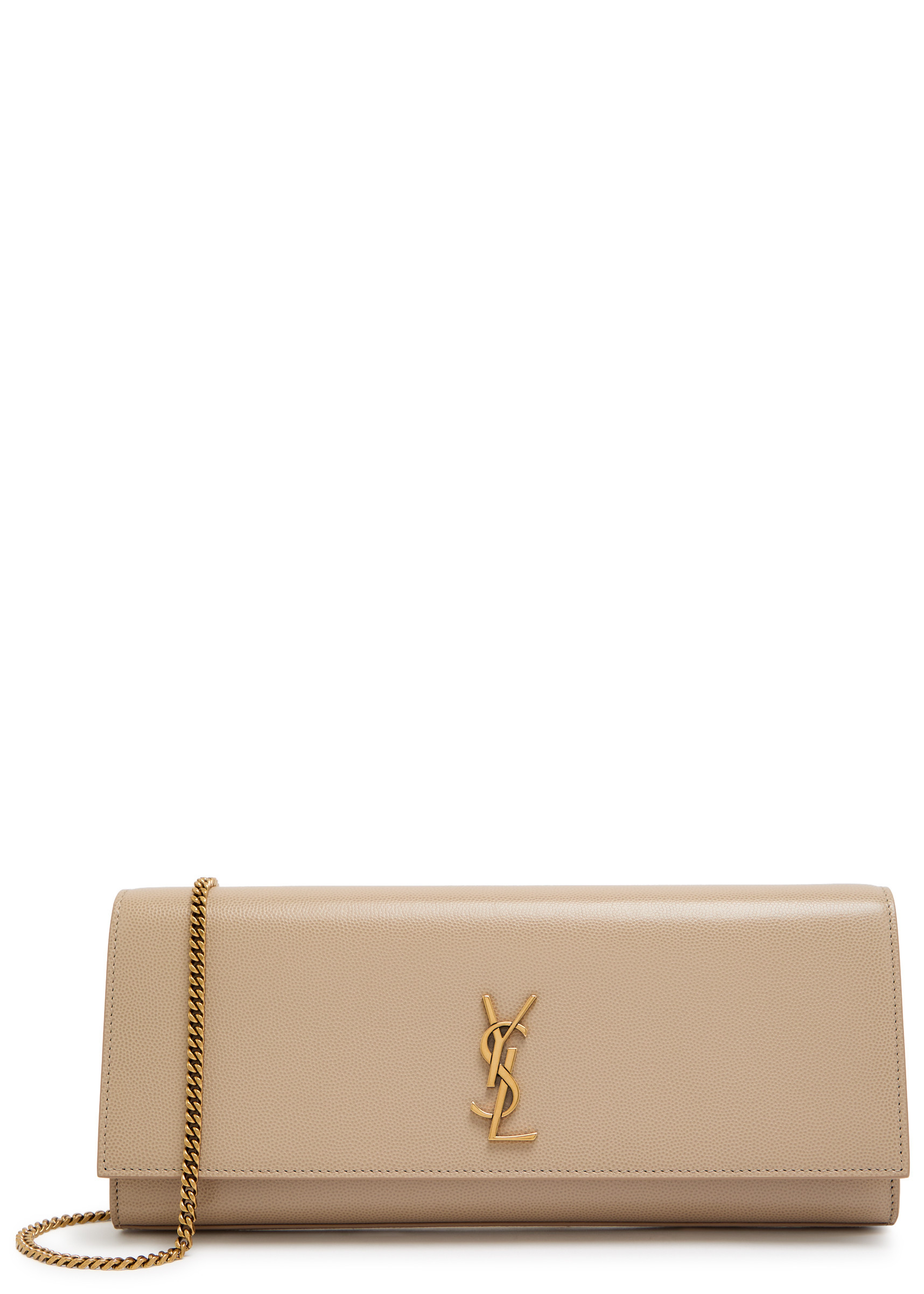 Kate logo pebbled leather clutch | Harvey Nichols