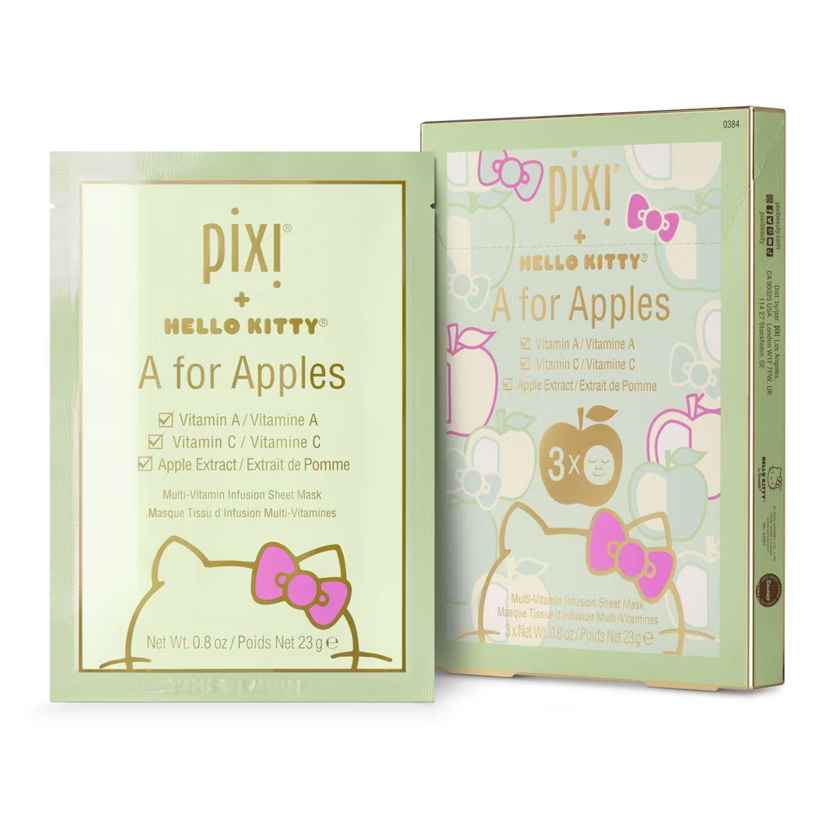 Pixi + Hello Kitty Sheet Multi-Vitamin Infusion Face Sheet Mask - 3ct | Target