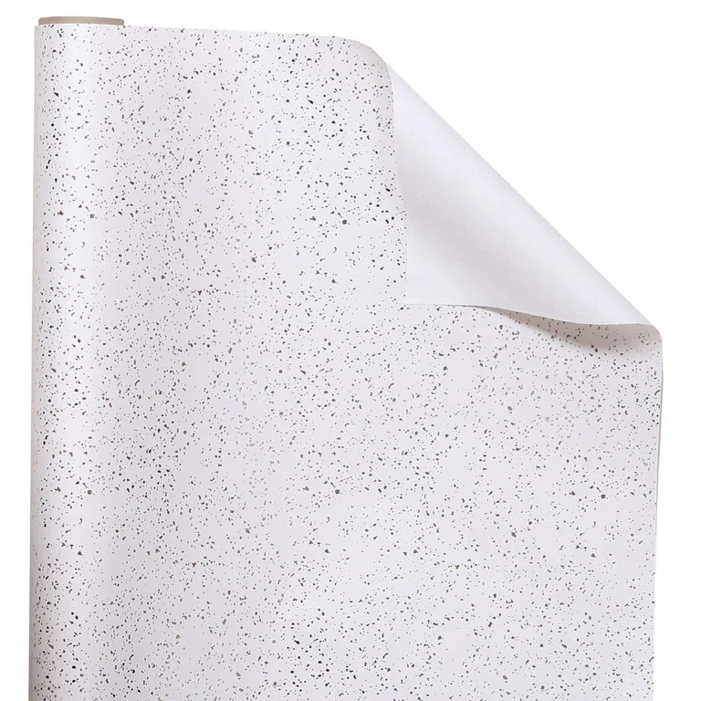 White and Gold Metallic Foil Christmas Wrapping Paper, 25 Square feet Roll by My Texas House | Walmart (US)