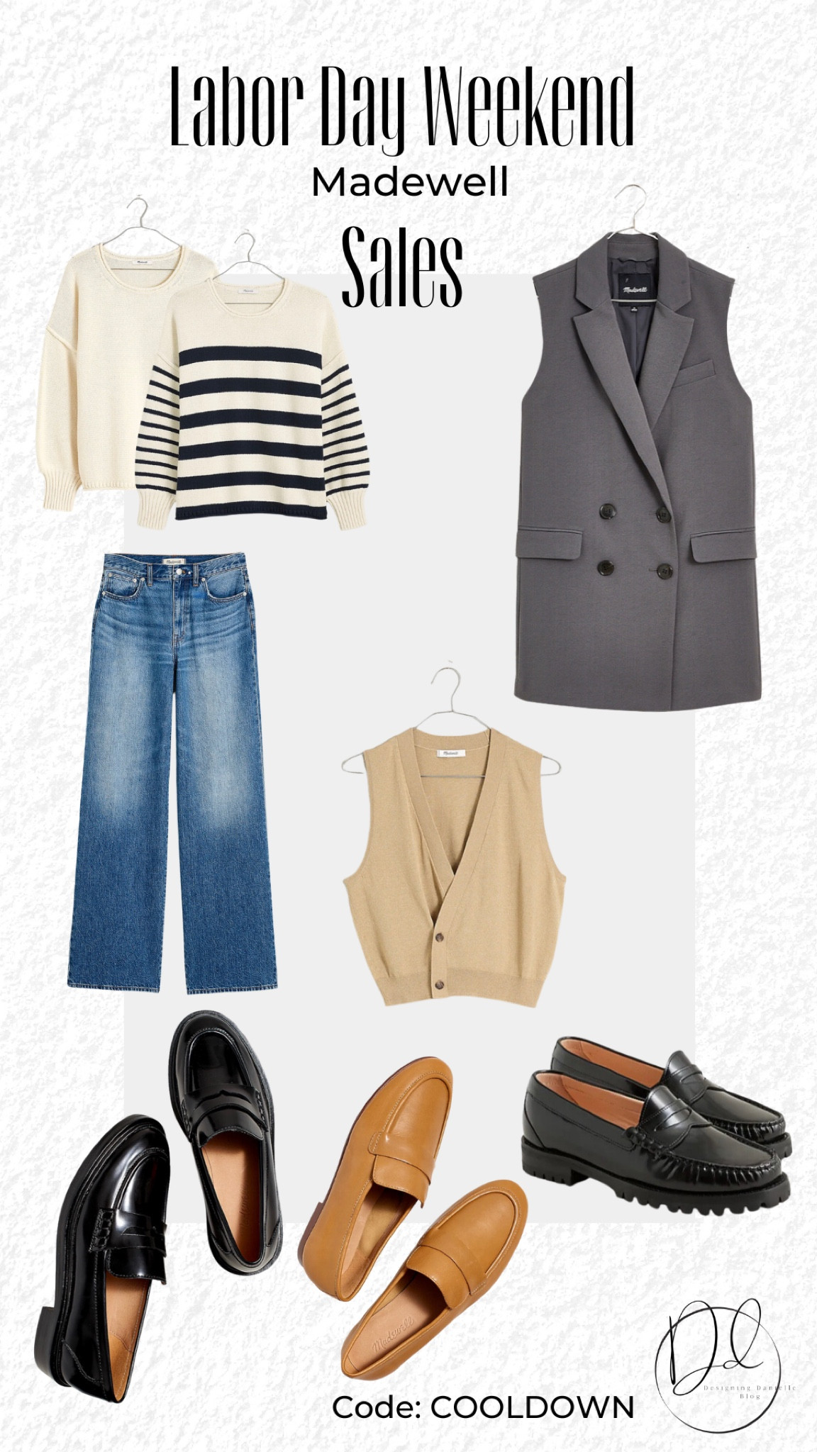 Madewell Labor Day weekend sales. Wide leg denim jeans, striped sweaters, vest, waistcoat,  loafers  

#LTKSeasonal #LTKsalealert #LTKstyletip