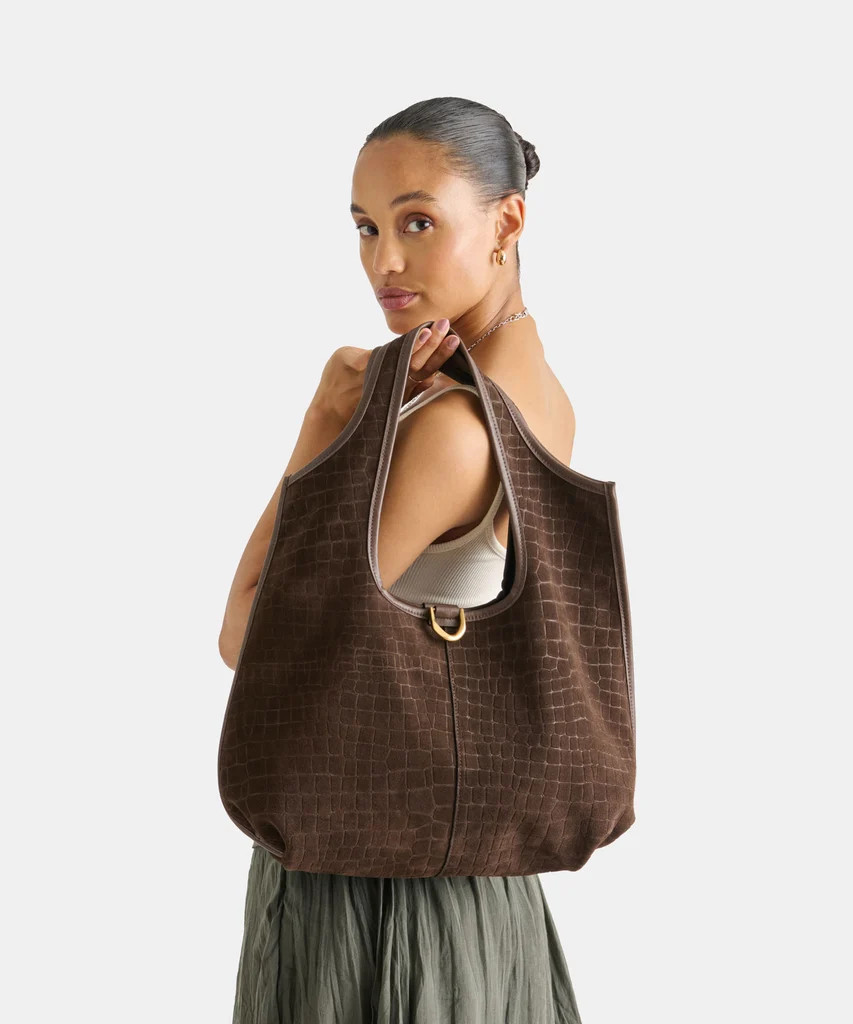 A brown suede bag is basically the fall version of a white sneaker—it goes with everything! These Dolce Vita bags are so cute.

#DolceVita #BrownSuede #FallFashion #LeatherHandbag #CherryRedBag #BlackBag #FallEssentials #LTKStyle #EverydayFashion #StyleEdit #FashionFinds #AutumnLooks #MinimalStyle #BagStyle #OOTD 

 #LTKSeasonal #LTKU #LTKSaleAlert