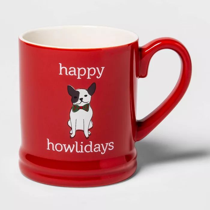 16oz Stoneware Happy Howlidays Mug Red - Threshold™ | Target