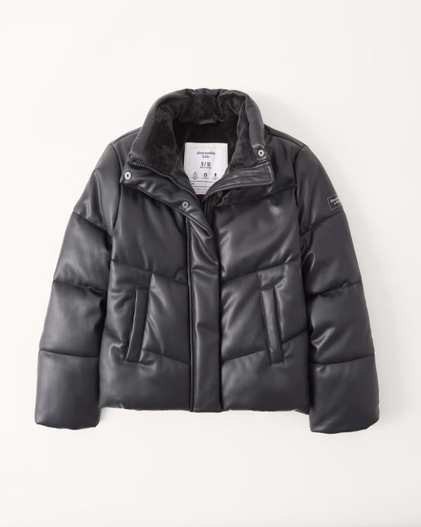 faux leather mini puffer | Abercrombie & Fitch (US)