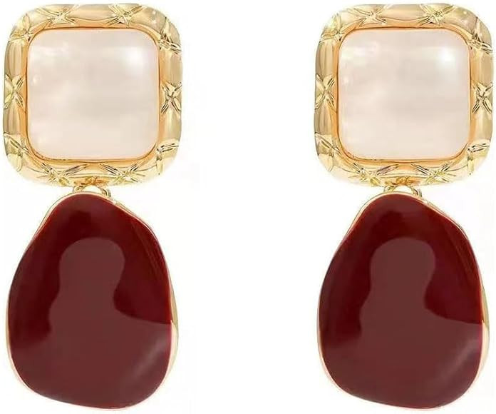 Women's Earrings Resin Drop Glazed Pendant Earrings Earrings Specially Designed for Fashionable W... | Amazon (US)