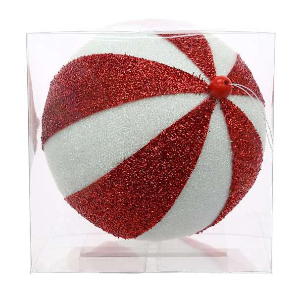 Red & White Large Ornament, 7.7" | At Home