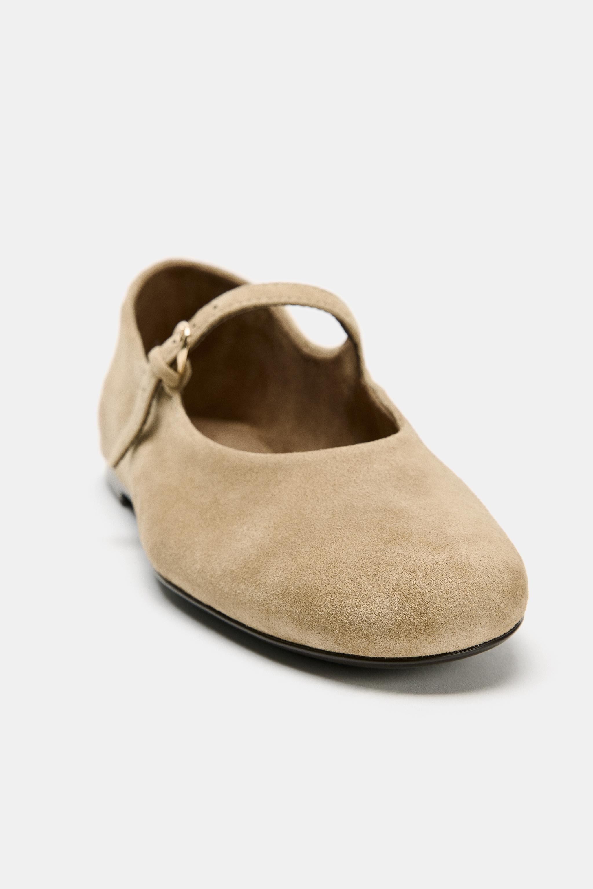 SUEDE BALLERINAS | Zara UK