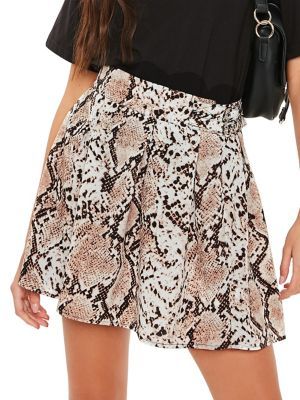 Snake Skin Print Mini Skirt | The Bay