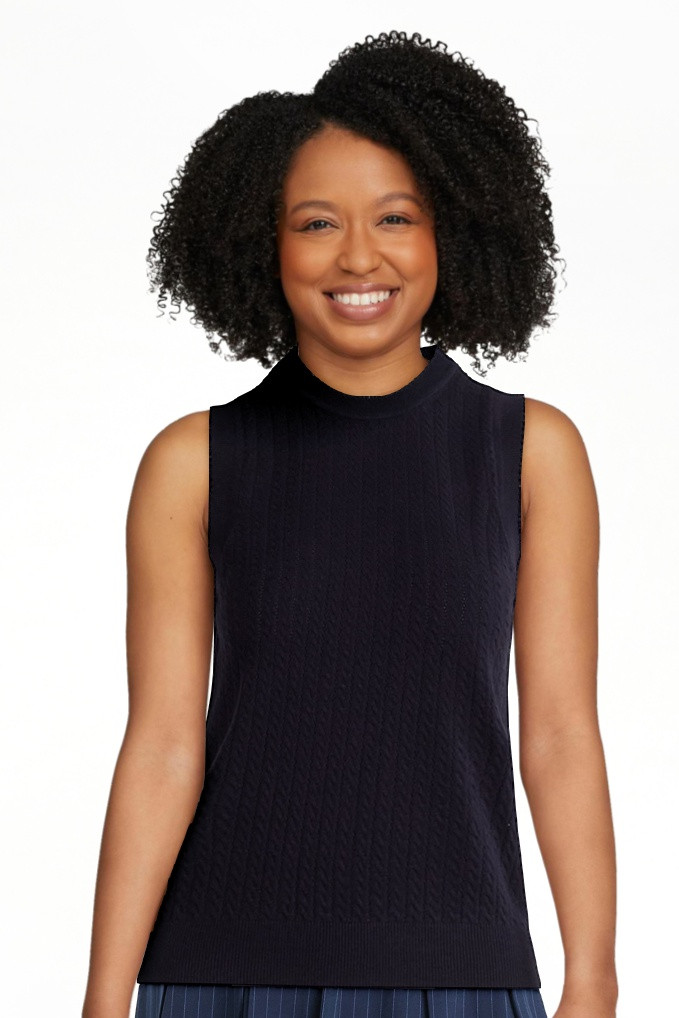 Free Assembly Women's Cozy Yarn Cable Sweater Shell, Sizes XS-XXL | Walmart (US)