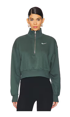 Nike Phoenix Fleece Quarter Zip in Vintage Green & Sail from Revolve.com | Revolve Clothing (Global)
