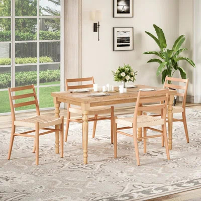 Rectangular 63'' L x 31.5'' W Restaurant Dining Set | Wayfair North America