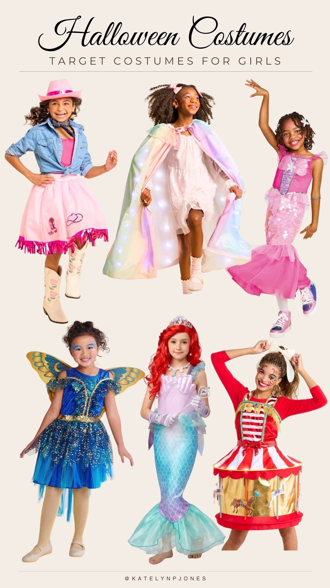 These girls’ Halloween costumes are so cute!! 🎃 From a pink cowgirl to mermaids, fairies and a carousel costume, so many fun ideas for trick-or-treating and school Halloween parties! Shop the collage below 🤍

girls Halloween costumes, Target Halloween costumes, pink cowgirl costume, mermaid costume, fairy costume, carousel costume.
#LTKKids #LTKFamily #HalloweenCostumes #GirlsHalloweenCostumes #TargetFinds