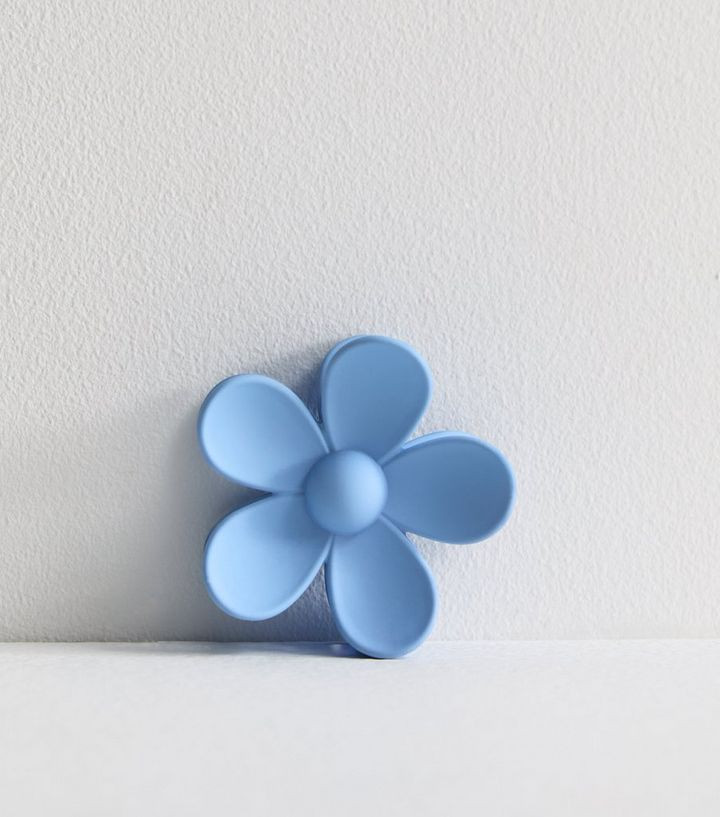 Blue Matte Large Flower Hair Claw Clip | New Look | New Look (UK)