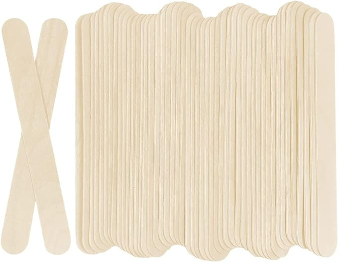 100Pcs Jumbo Wooden Craft Sticks Wooden Popsicle Craft Sticks Stick 6” Long x 3/4”Wide Treat ... | Amazon (US)