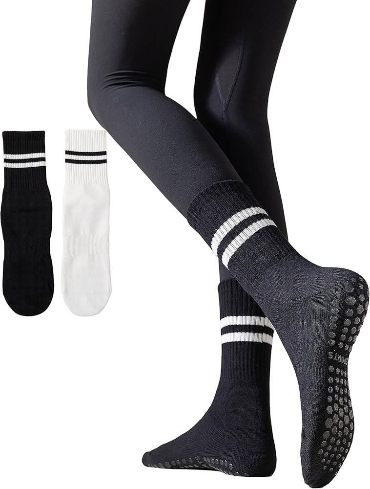 Irisbear Womens Pilates Socks Non Slip Yoga Socks Barre Gym Athletic Socks for Women | Amazon (US)