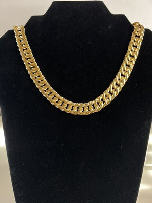 Vintage Designer NAPIER Signed Classic Golden Chain Link Necklace 18 inch  | eBay | eBay US