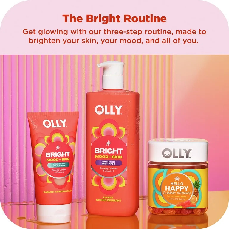 OLLY Bright Body Scrub Exfoliates & Repairs Skin Barrier Citrus Currant, 6 oz | Walmart (US)