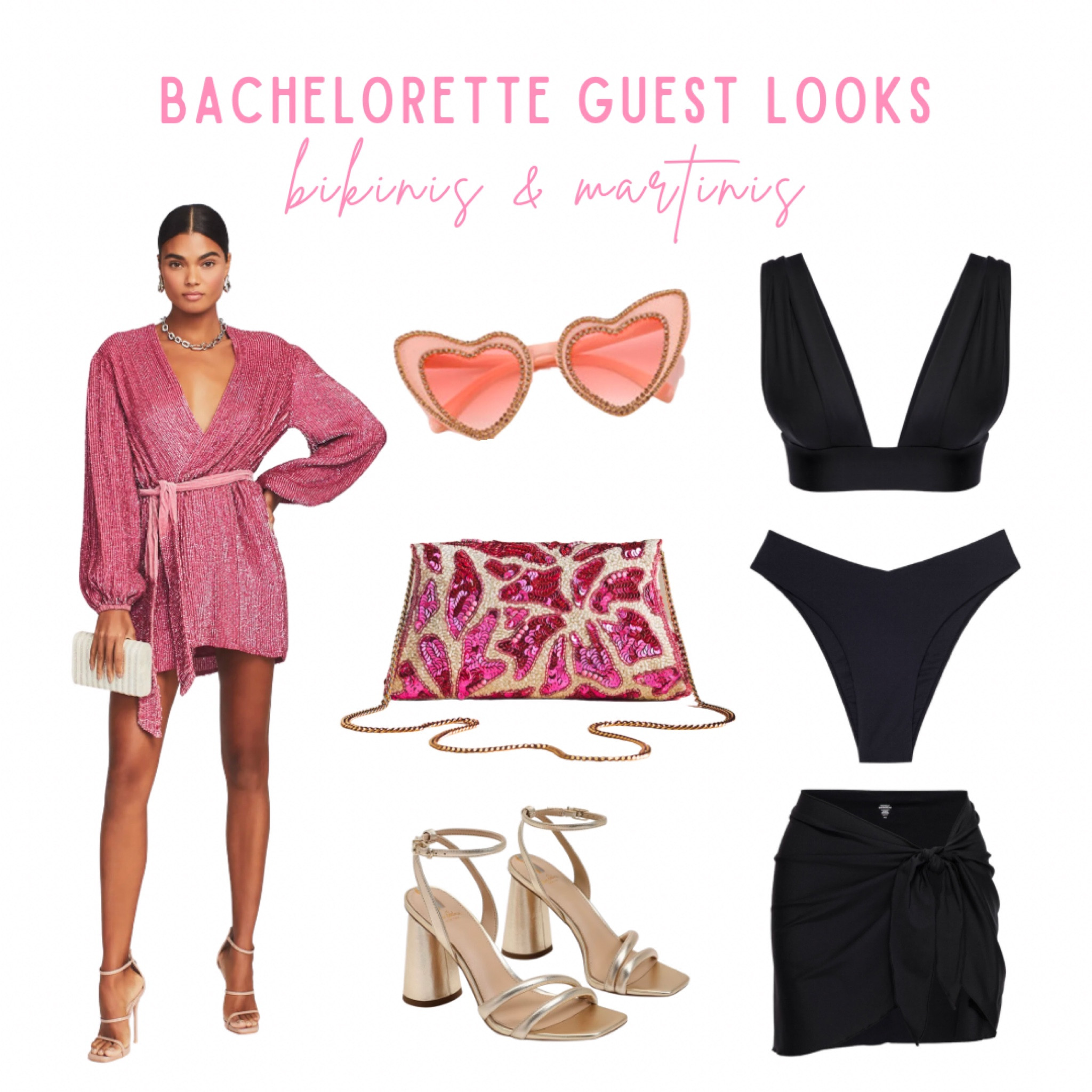 Outfit for the bride on her bikinis & martinis bachelorette trip 

HUGE sale on Retrofete and Monday Swimwear 

bachelorette party outfit, bachelorette weekend look, shimmer bikini, black bikini, black swimwear, affordable swim, swim sale, Retrofete dress, dress salde, Memorial Day weekend sale 

#LTKSeasonal #LTKswim #LTKtravel