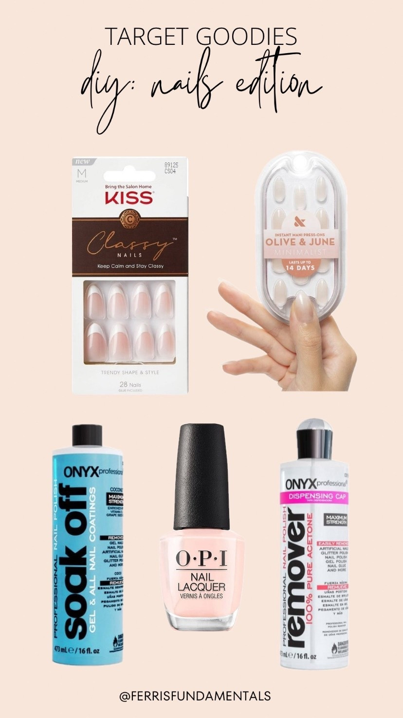 Trying to save money and do my nails at home and these items are my go to for press on nails! I’ve had such good luck with Olive &  June and KISS press ons. 

#LTKFindsUnder50 #LTKBeauty #LTKStyleTip