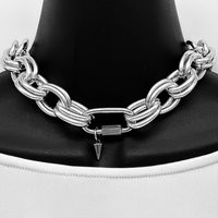 Extra Large Silver Chunky Chain Necklace. Lightweight Chain. Double Link | Etsy (US)