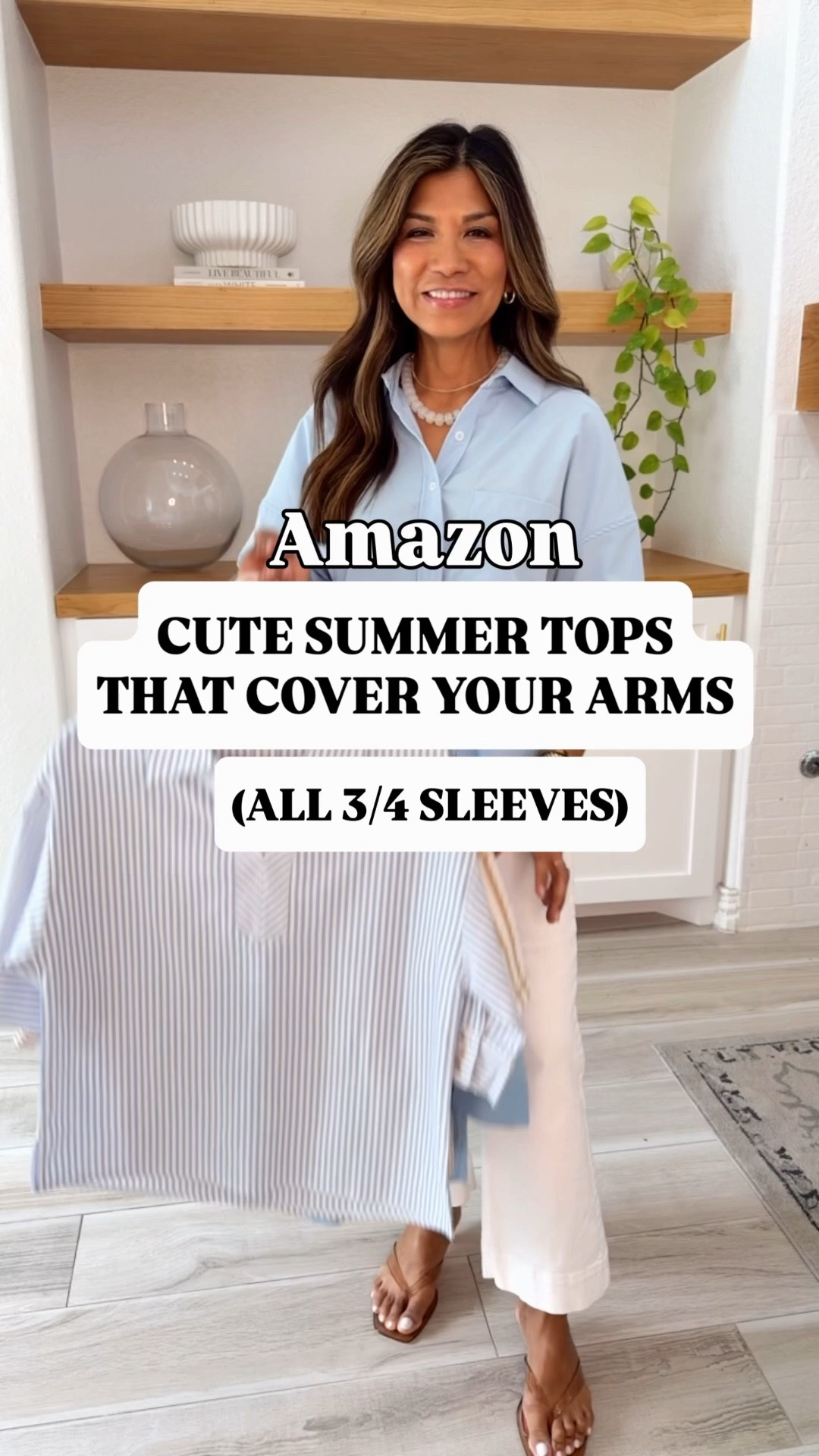 I’m 5’2” 118#ish for reference 
All tops are in size small tts.
White jeans in XS tts.
Blue jeans in size 26 tts, length is 28”-length ip to one. Wash is Frosted Blue.
Sandals tts.
All Accesories are linked.
Summer outfits, tops with sleeves, jeans at midlife, Amazon finds, over 50 style, midlife fashion, petite fashion,midlife women, affordable fashion, fashion over40

#LTKOver40 #LTKPetite #LTKmomlife
