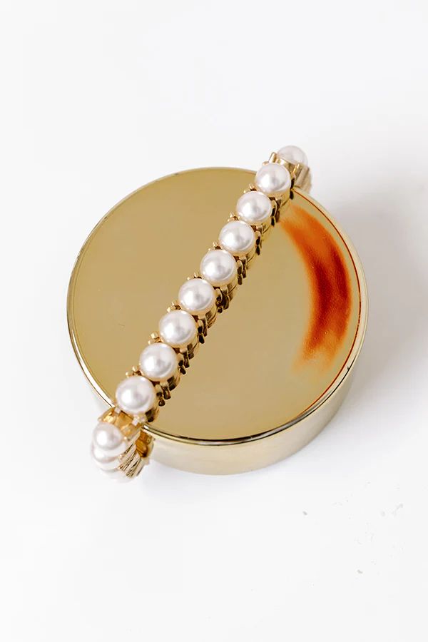 All The Sparkles Stretch Bracelet in Pearl • Impressions Online Boutique | Impressions Online Boutique