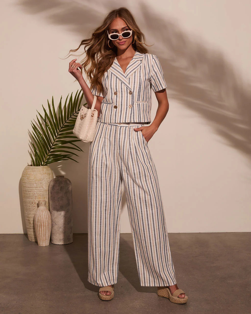 Sarena Striped Linen Pants | VICI