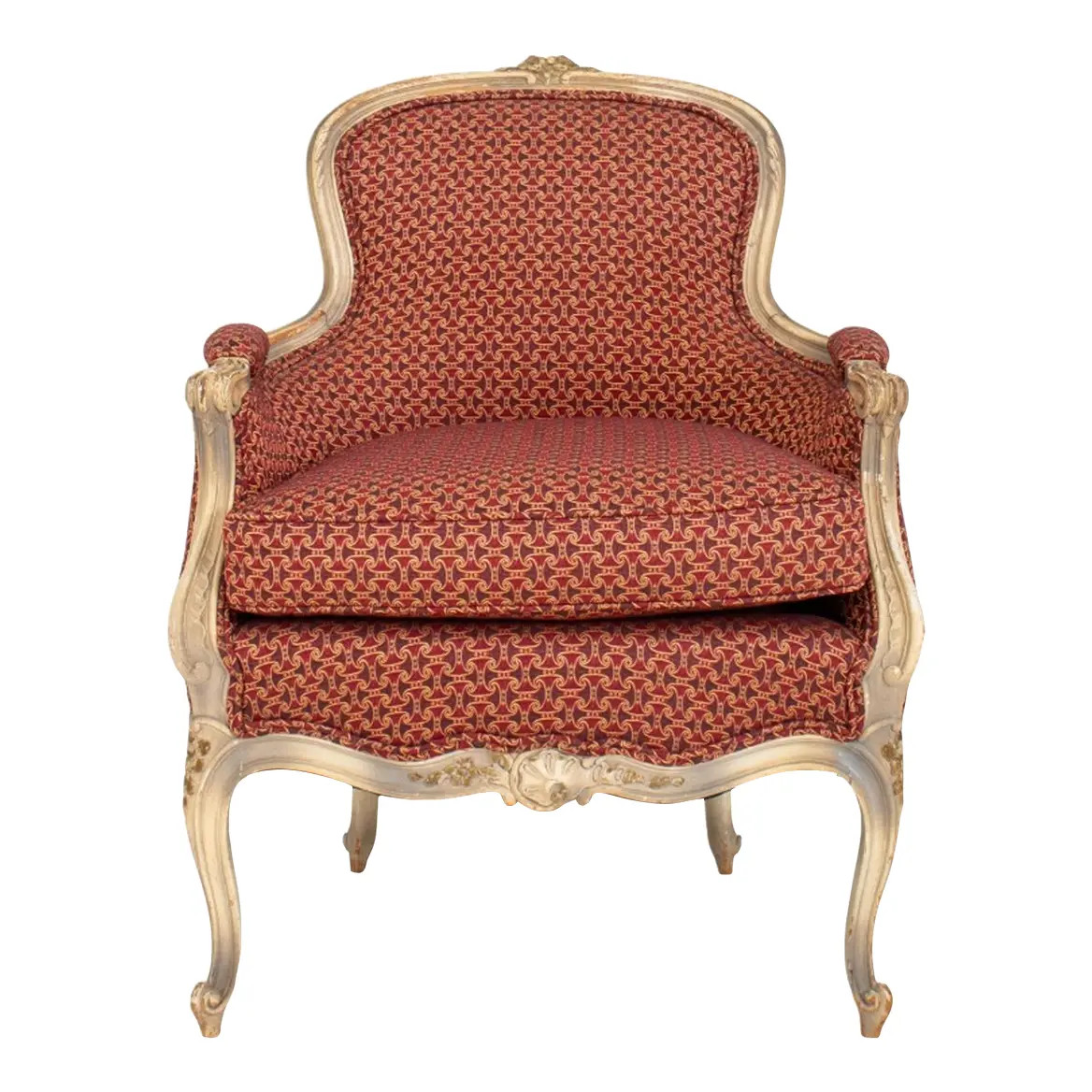 Louis XV Style Upholstered Armchair | Chairish