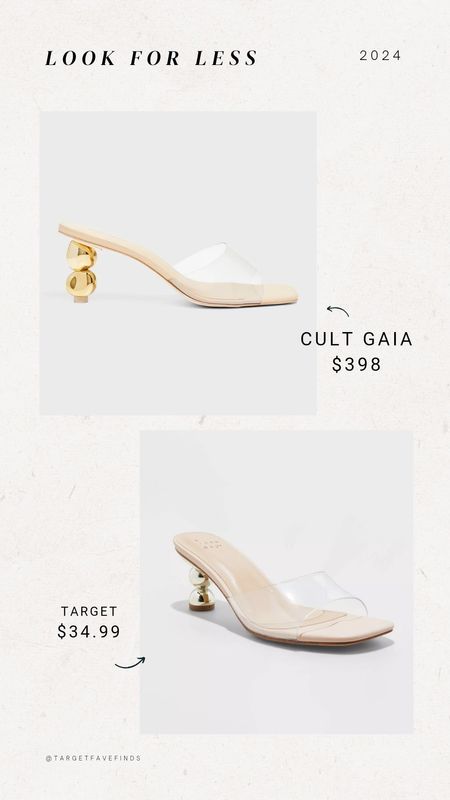 Summer sandals Gold heels clear sandals cult Gaia look for less, target finds, target style

#LTKsalealert #LTKshoecrush #LTKstyletip