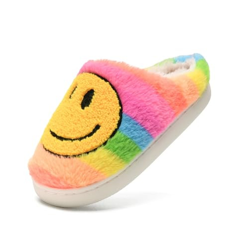 COVS Cute Kids Smile Face Slippers for Girls Boys Soft Plush Non-Slip Toddler House Slippers Litt... | Amazon (US)