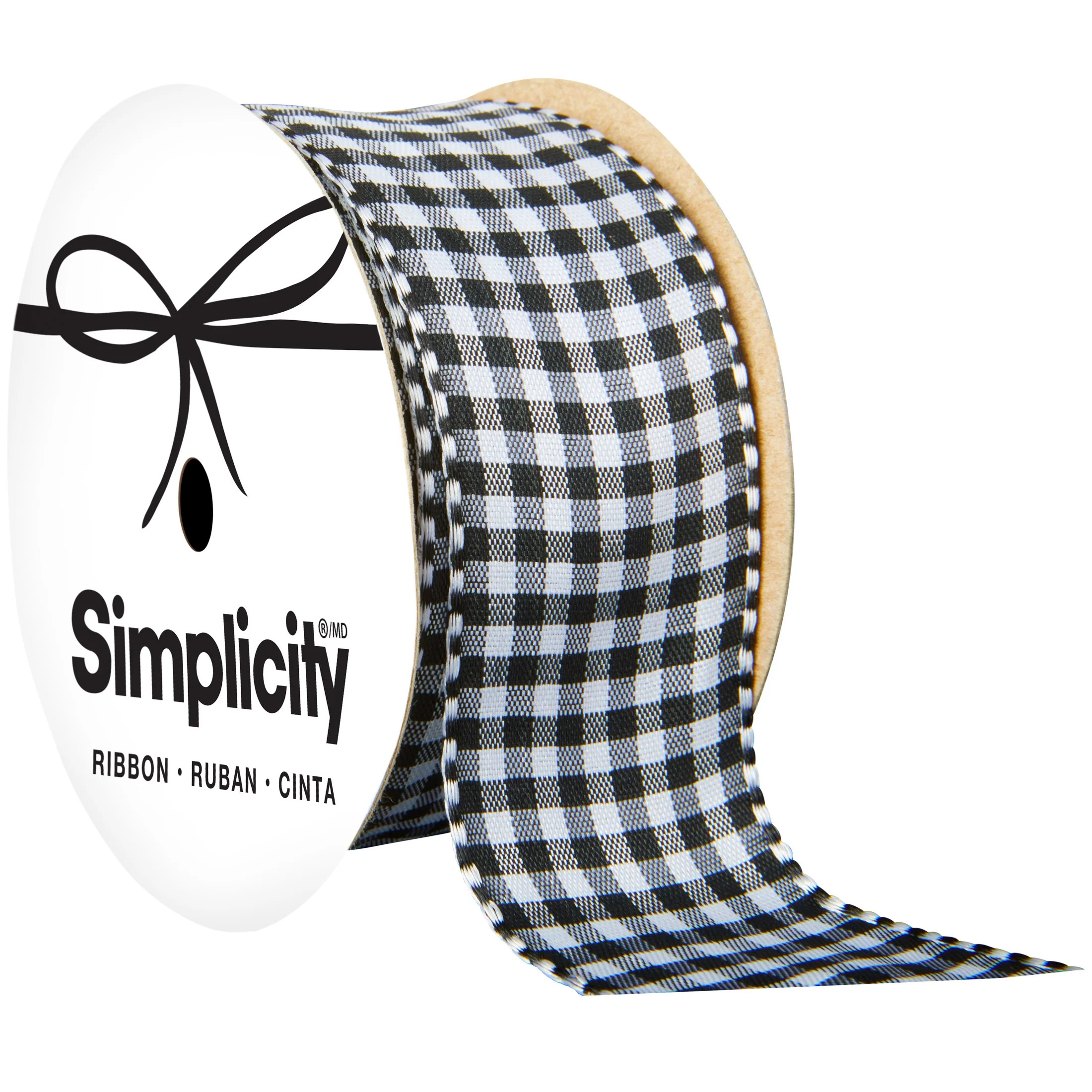 OFFRAY GINGHAM ME WHITE AND BLACK 1-1/2IN X 9 FT RIBBON, FOR SEWING, CRAFTS AND GIFTING - Walmart.com | Walmart (US)