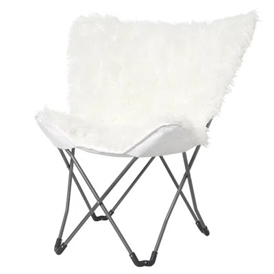 Hilde Butterfly Chair George Oliver Fabric: White | Wayfair North America