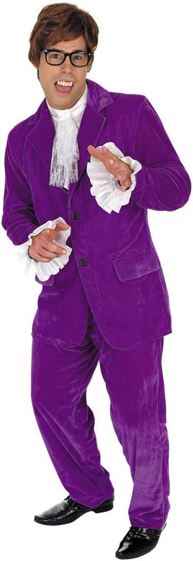 fun shack Purple 60s Swinger Costume, Groovy Costumes For Men, 60s Costume For Men, Movie Hallowe... | Amazon (US)