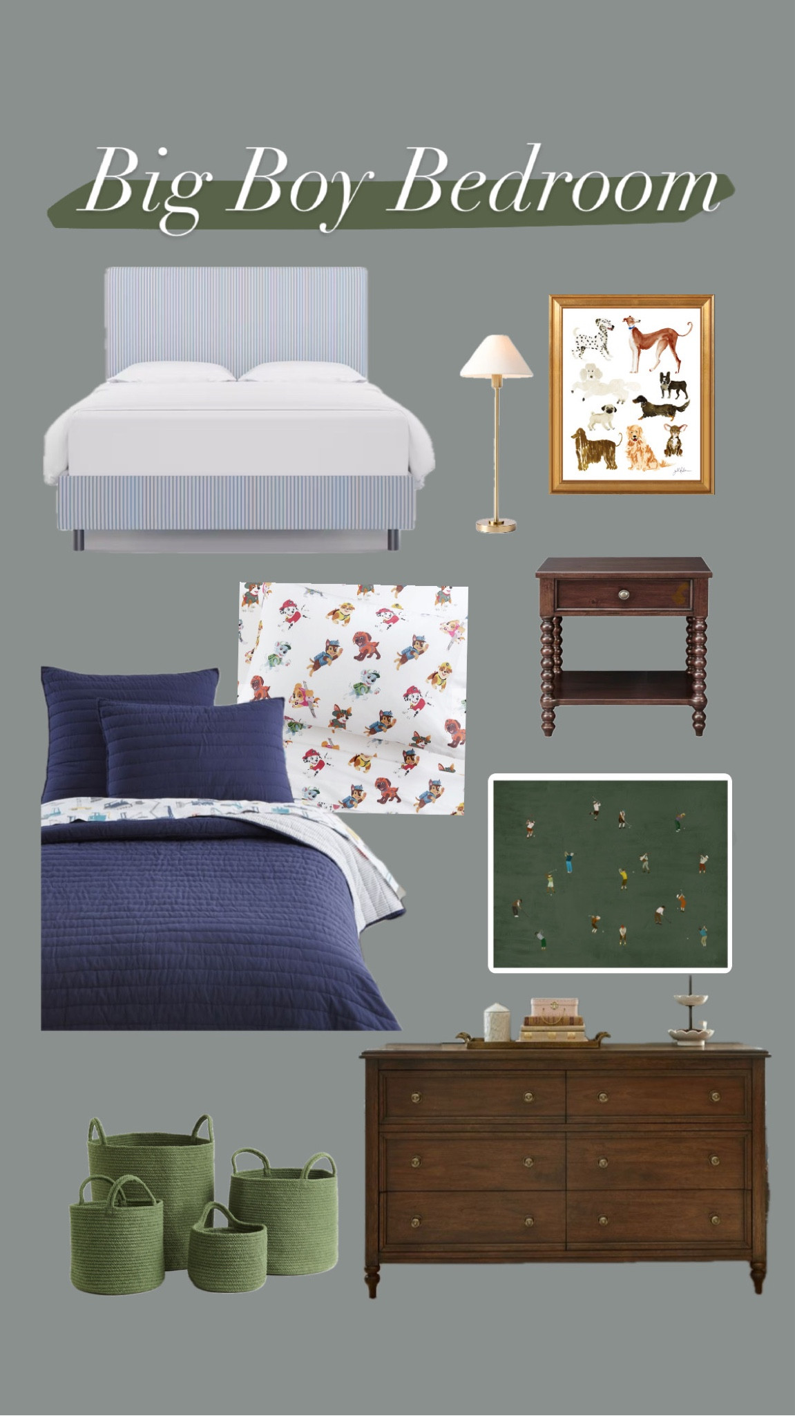 My baby boy is moving up to a big boy room soon! A little #grandmillenial while incorporating things my little dog and golf loving boy will enjoy ⛳️🐾💙

#LTKkids #LTKhome