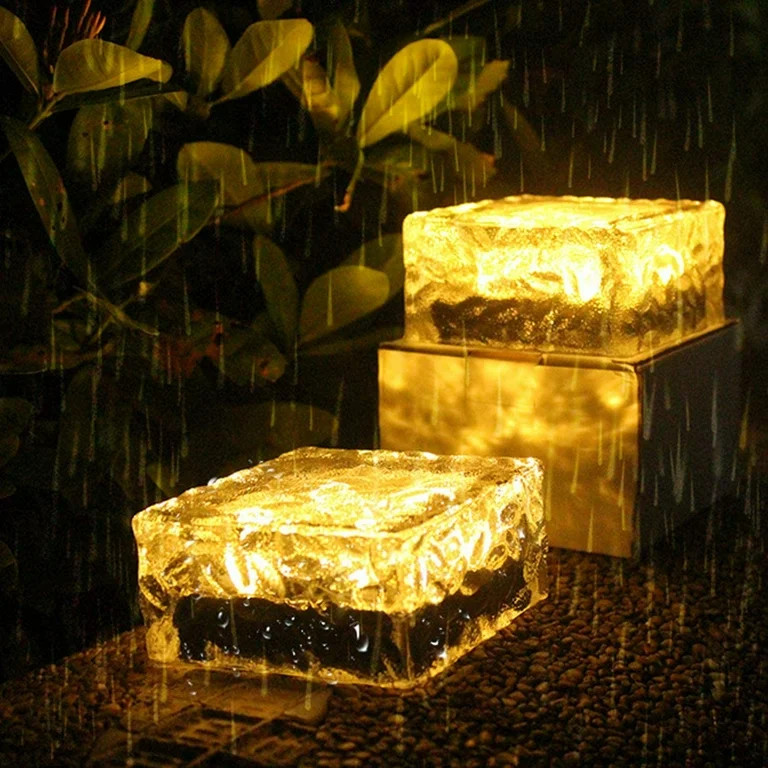 Solar Brick Lights - Outdoor Waterproof Ice Cube Lights for Garden Pathway, Christmas Festival De... | Walmart (US)