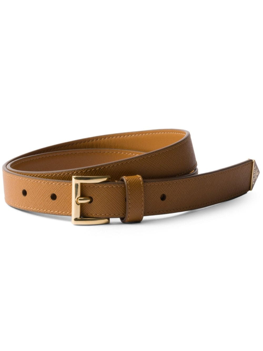 Prada Saffiano leather belt - Brown | Farfetch Global