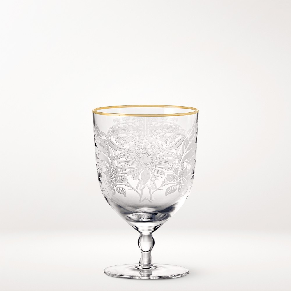 Morris &amp; Co. x Williams Sonoma Etched Goblets, 13-oz | Williams-Sonoma