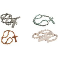 Clay Rosary-30-32 Inches-Beads -Mexican Folk Art-Handmade-Hand PaintedCross-Prayer Beads-Crosses-Med | Etsy (US)