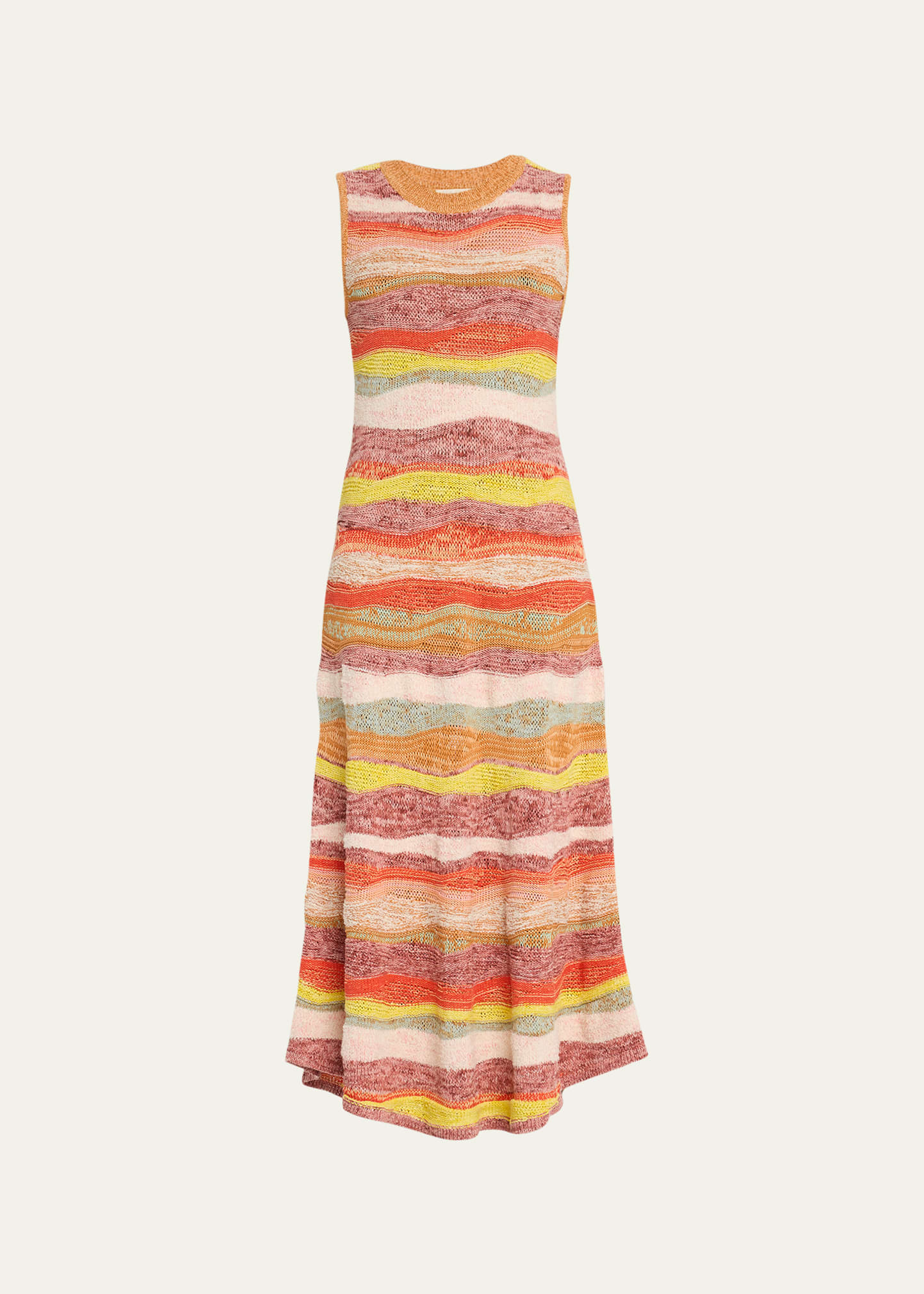 Ulla Johnson Gaia Wavy-Stripes A-Line Maxi Dress | Bergdorf Goodman